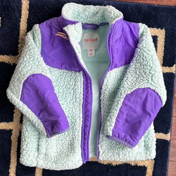 Cat Jack toddler girl jacket fleece for fall winter 18m